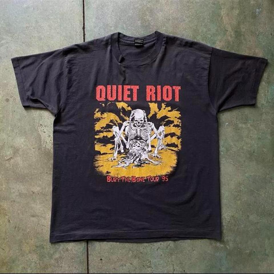Vintage Quiet Riot Bury The Bone Tour T-Shirt Cotton Tee S-4XL M109 Unisex T-Shirt