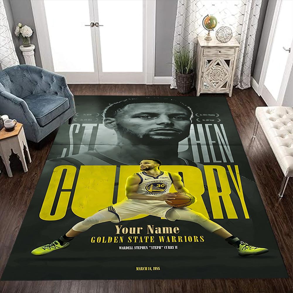 Golden State Curry Game Day Customized Name Floor Rug Office Rug Design for Hallway Study room Decorate room Dining Room Antislip Carpet