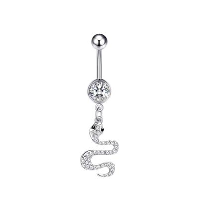 Sexy Piercing Navel Nail Body Jewelry For Women Girls Personalized Snake Belly Button Rings Simple Navel Ring Gifts