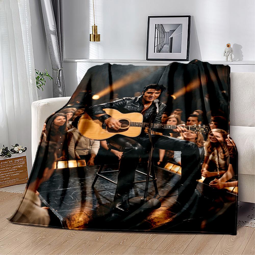 Rock Roll Legend Blanket Soft Warm Cozy Perfect for Livingroom Office Couch All-Season Use Modern Style Ideal Gift for Friends Family Couples Picnic