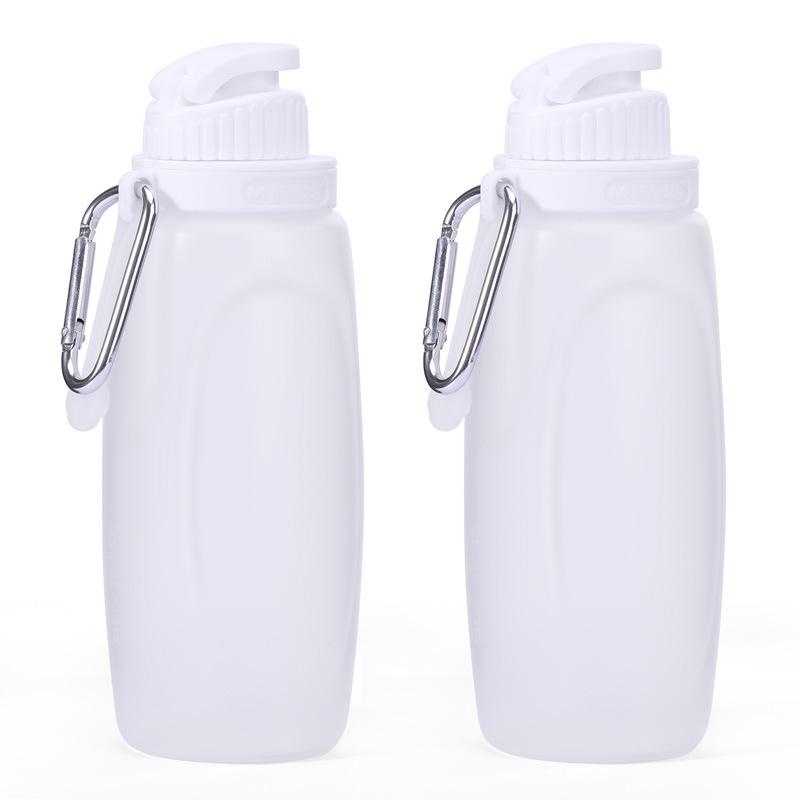 Folding Portable Traveling Cup Food-grade 500ml Silicone Water Bottle Heat-resistant Water Cup Outdoor Use Active Biking Kettle