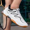 Scarpe da Badminton Taglia Larga 46 con Piastra in Carbonio, Resistenti all'Usura, Ammortizzanti per Allenamento e Gara su Campo Duro