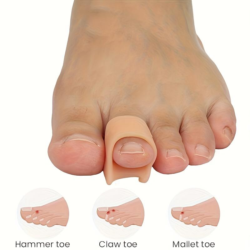 2pcs Hammer Toe Straightener for Curled Toes, Bent and Claw Toe Lifting, Toe Nail Tips and Pad