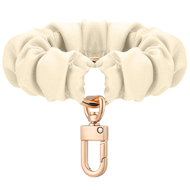 Elegantní ozdoba na klíče s nastavitelným náramkem na zápěstí, koženkový scrunchie na klíče, elastický zápěstní pásek pro ženy