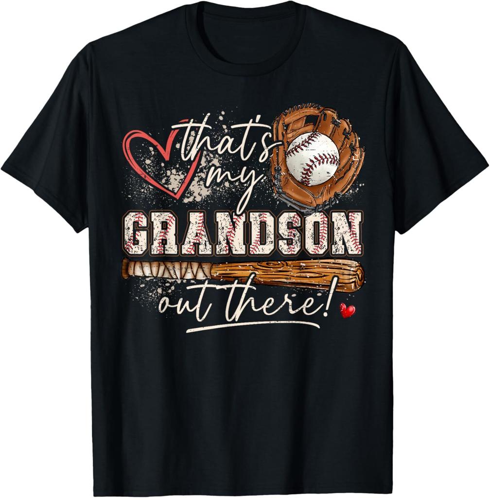 That's My Grandson Out There Baseball Grandma Mothers Day T-Shirt