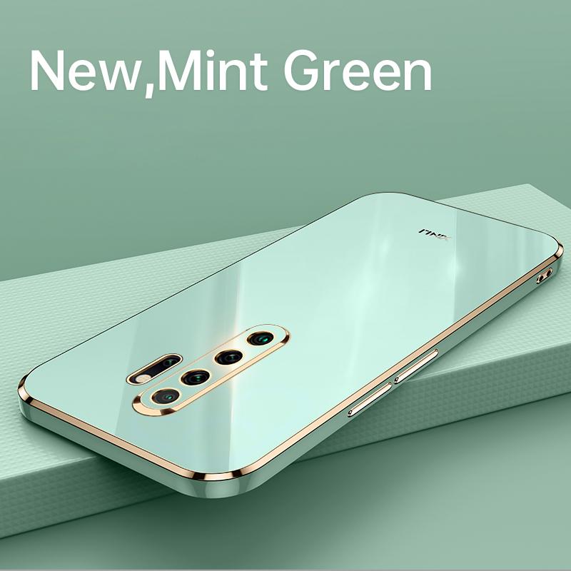 Custodia per telefono con cornice placcata oro per Xiaomi Redmi Note 8 2021 Nuovo 9 S Note8 8T Note9 Pro 9s 9T 9A 9AT Copertura in morbido silicone