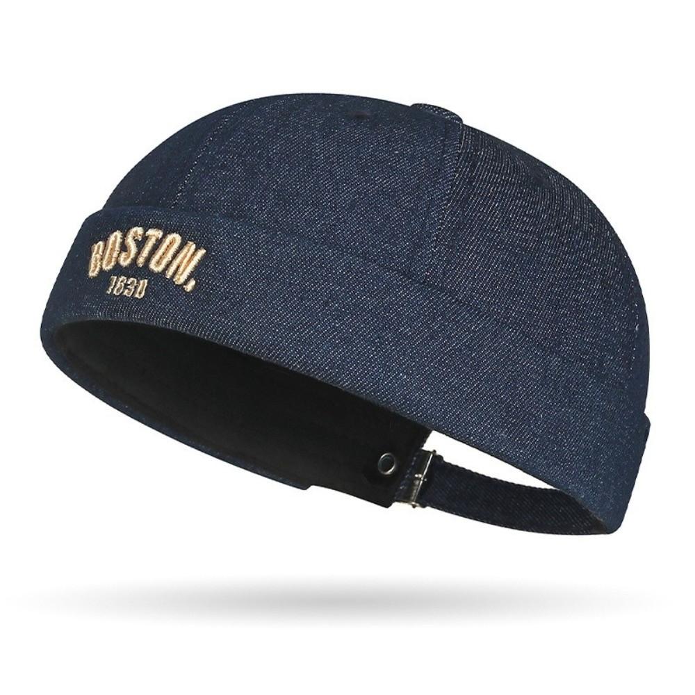 

Solid Color Beanie Hat Casual Hip Hop Hat High Quality Skullcap Women Men темно-синього кольору