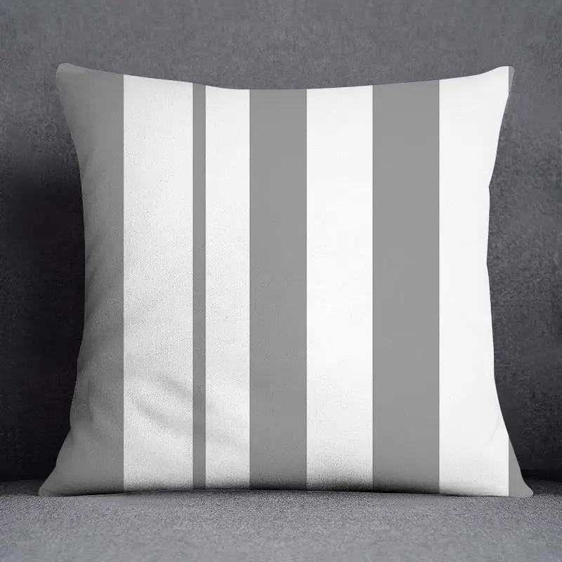 Pillowcase Home Office Decor Cushion Cover Grey Low White Floral Pattern
