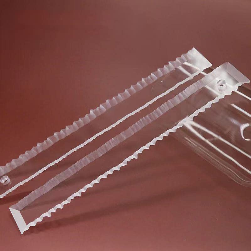 Paper Tearing Ruler Deckle Edge Thick Craft Ruler with 2 Different Edges Acrylic Irregular Edges Ruler Heavy Craft Ruler for Cutting Paper-11.34