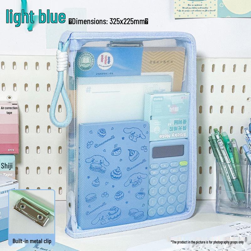 A4 Transparent Zipper Document Bag - Thick, Handheld, Large Opening, Ideal for Student Exams