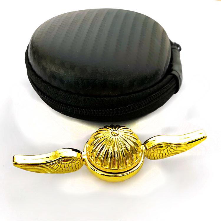 Golden Snitch Spiral Decompression Toy: Mechanical Finger Spinner with Angel Wings