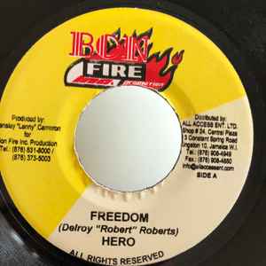 

7inch Record LITTLE HERO - Freedom NONE Bon Fire Inc. P Jamaica Reggae, Ska & Dub Used