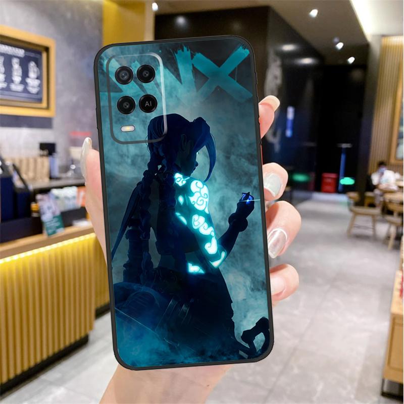 Arcane Jinx Vi Anime Case For OPPO A53 A31 A5 A9 A96 A76 A16 A54 A74 A94 A52 A72 A92 A93 A15 A57 A77 A17 Cover