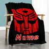 Transformers Fans (2) Customize Text Blanket Throw Customizable Blanket Soft & Cozy Perfect for Chair Livingroom Home Decor Bed All-Season Use