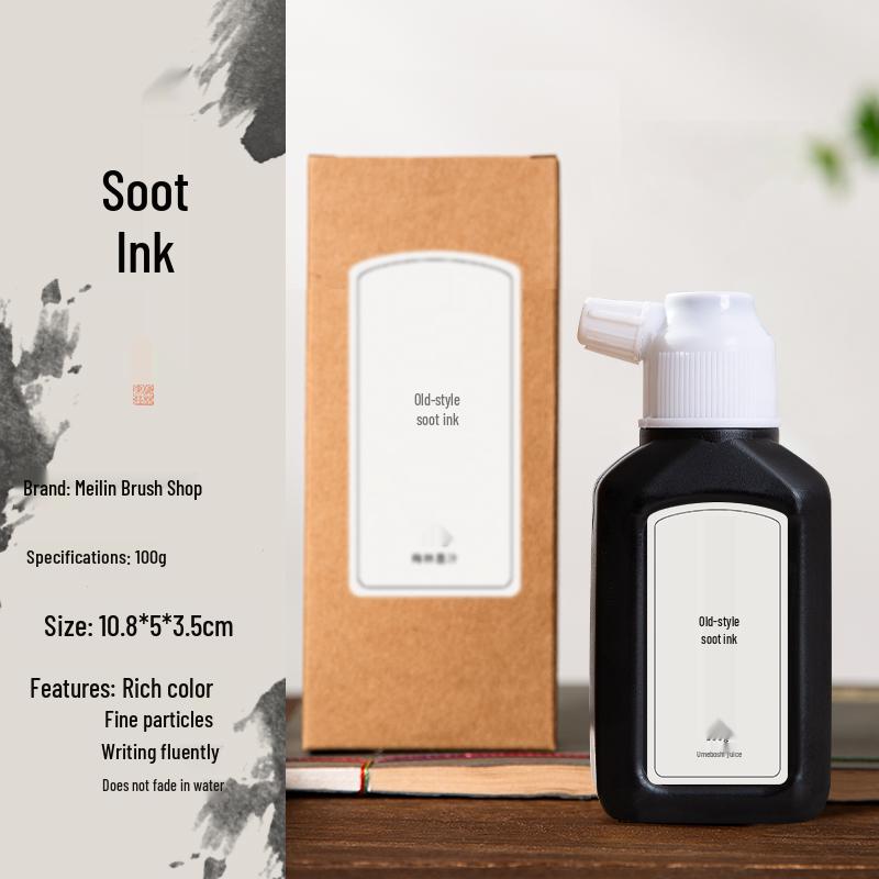 

Fragrant Calligraphy Ink Set: Light Glue & Lampblack Inksticks for Thin Gold Script - Beginner Level