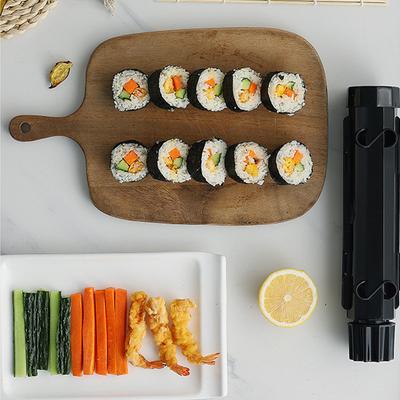 Gemüse-Fleisch-Rollwerkzeug Lebensmittelqualität Kunststoff Zylindrisches Küchen-Sushi-Werkzeug DIY Sushi-Herstellungs-Kit Maschine Anfänger-Sushi-Kit