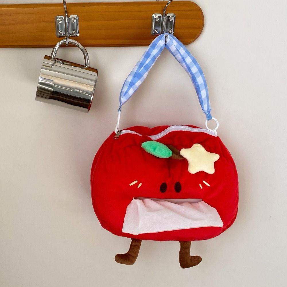 Fruit Shape Hanging Tissue Bag Cartoon Cute Wall Hanging Napkin Dispenser Creative Reusable Portable Tissue Cover Hotel