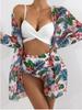 2025 Women's European & American Printed Bikini Swimsuit Beach Set