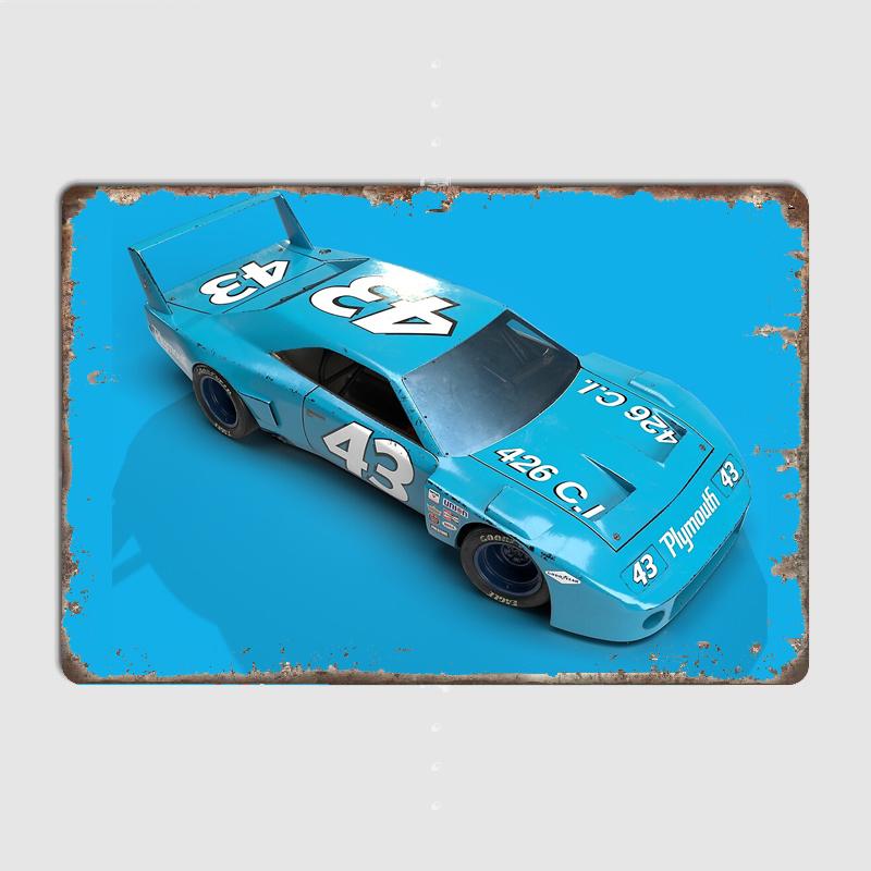 Plymouth Superbird Richard Petty Classic Car Supercar Retro Metal Poster Sign Club Mural Wall Decor Tin Room Decor Home Decor