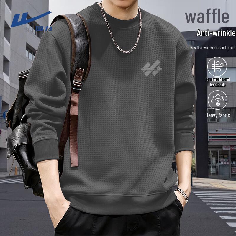 Warrior Unisex Heavyweight Waffle Knit Pullover Sweatshirt 3XL