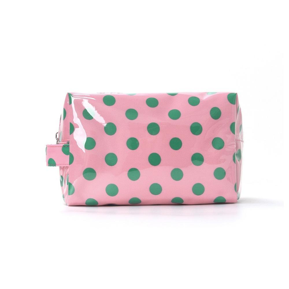 Large Capacity PVC Toiletries Storage Bag Square Cosmetic Makeup Organizer Women Handbag  Girls розовый зеленый