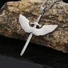 Titanium Steel Eagle Feather Wings Pendant Necklace - Punk Retro Style