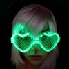 LED Light-up Flashing Glasses: Square, Heart-shaped, Venetian Blind Styles