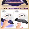 380W LED UV Lamp For Nails 81 LEDS Nail Gel Polish Drying Lamp With Motion Sensing Professional Cabin Manicure Lamp For Home Use