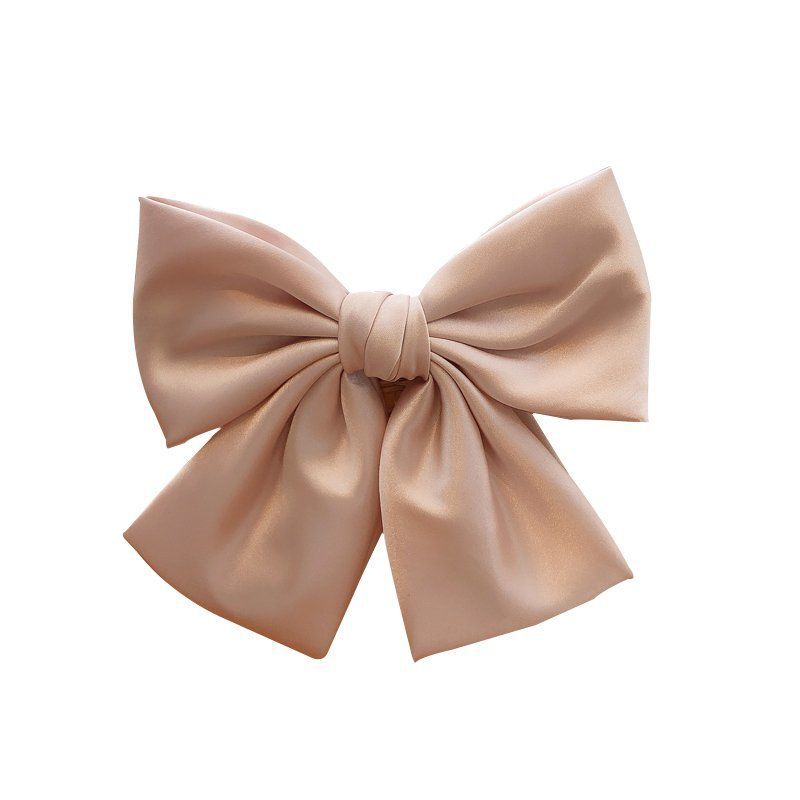 Damen-Haarnadel mit einfarbiger Schleife, hochwertiger Satin-Rückenkopf, Feder-Haarnadel-Haarschmuck