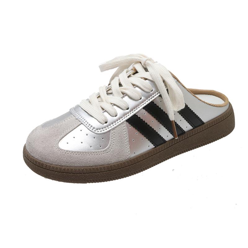 2026 German Training Baotou Half Slippers Women's Summer Wear Retro Forrest Gump Platform Without Heel and Lazy Shoes