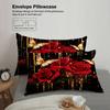 3pcs Full Size Duvet Cover Comforter Not Included For Couples Bedroom 3D Printed Romantic Floral Bedding Sets With 2 Pillowcases