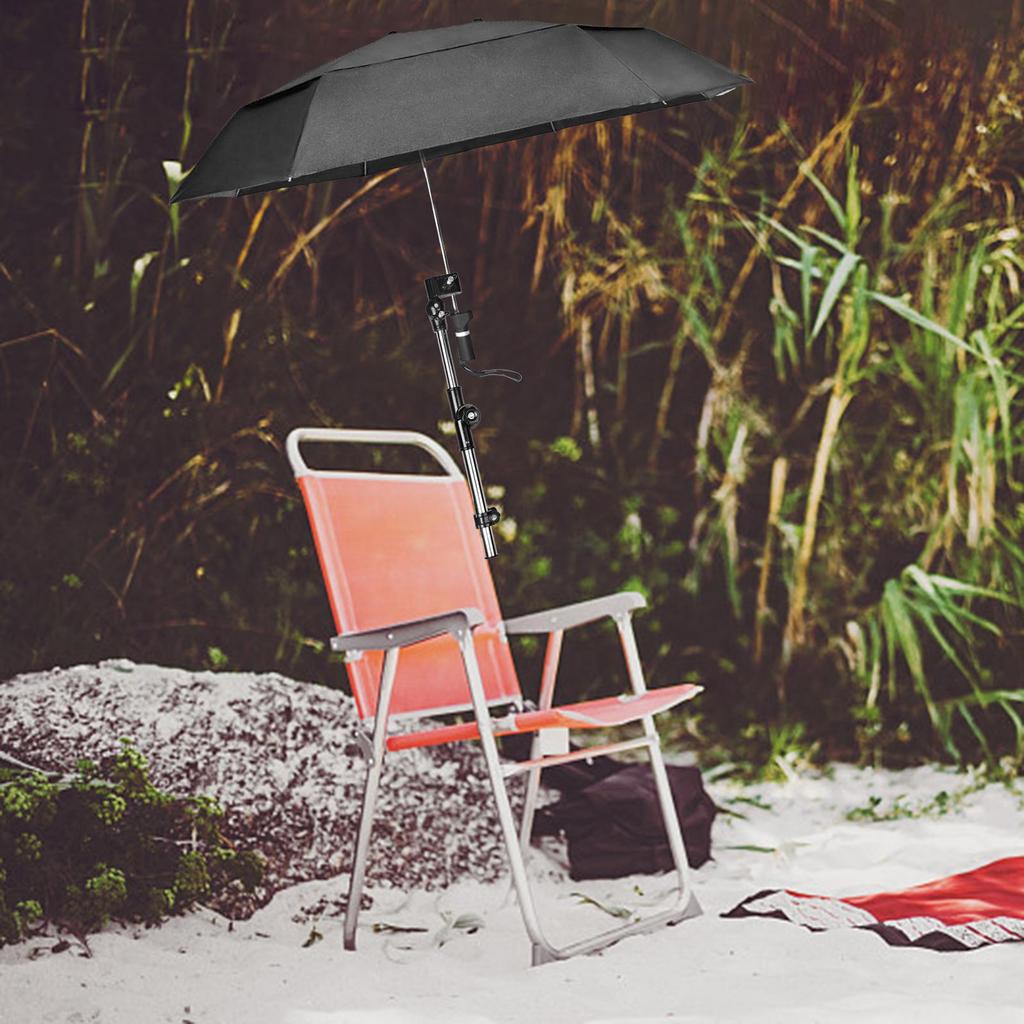 Chair Umbrella with Clamp Waterproof Sun Protection 360 Degree Adjustable