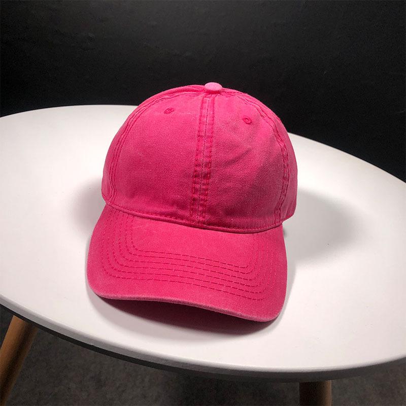 Retro washed cotton solid color baseball cap Korean version hipster street outdoor soft top cap