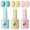 2025 Macaron Gel Nail Polish Set: Girl Pink, Goose Yellow, Mint Green