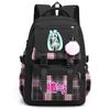 Cartoon Anime Hatsune Miku Printed Large Capacity Backpack for Teenger Student Bookbag Girl Boy Schoolbag Bookbag Women Waterproof Travel Bag