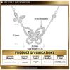 Phantom Butterfly Moissanite Necklace - Sweet Clavicle Chain for Women, s925 Silver