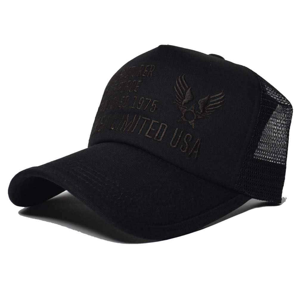 

AVIREX LIMITED USA Mesh Cap with Front Embroidery (Black 4)