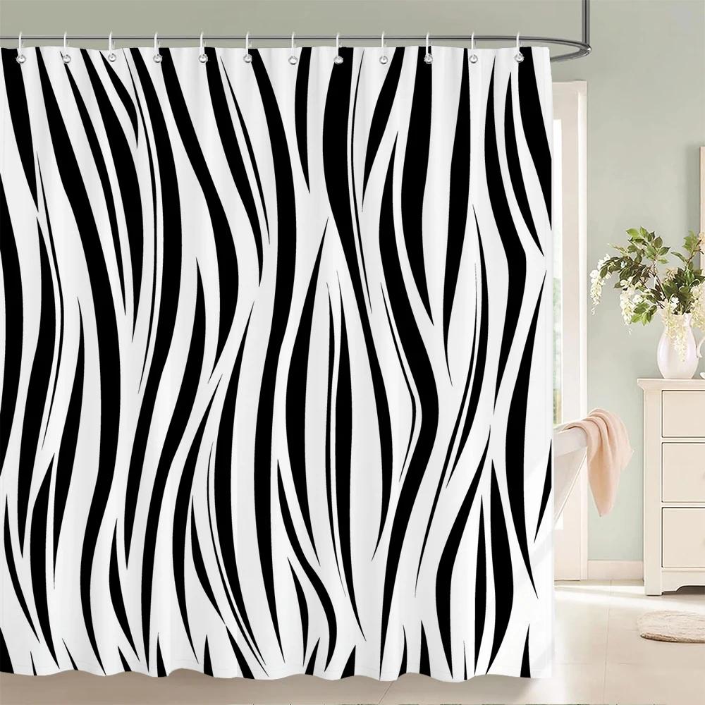 1PC leopard Printed Shower Curtain Home Bathroom Decoration Printing Polyester Fabric Modern Bath Curtains With Hooks