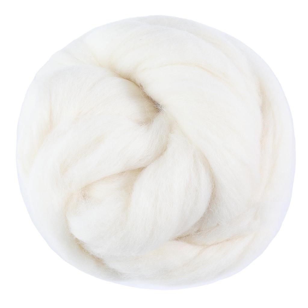 Fenrry 100g Yün Roving İplik Elyaf Roving Yün Üstü Yün Keçe Malzemeleri Saf Yün Kalın İplik Eğirme Kendin Yap El Eğirmesi için