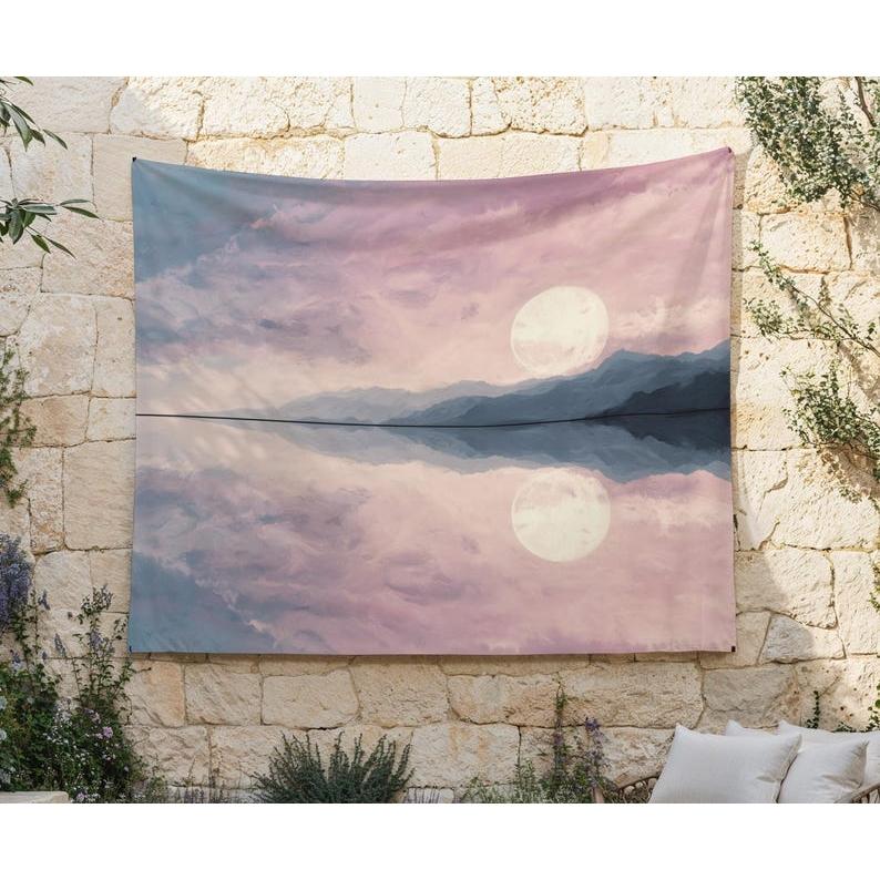 Pink Scenery tapestry 75x100