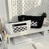 Large Capacity Star Checkered Pattern Pen Bag Lace Trim Stationery Organizer Pencil Pouch  Students