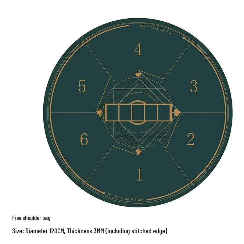 Texas Hold em Round Poker Table Mat