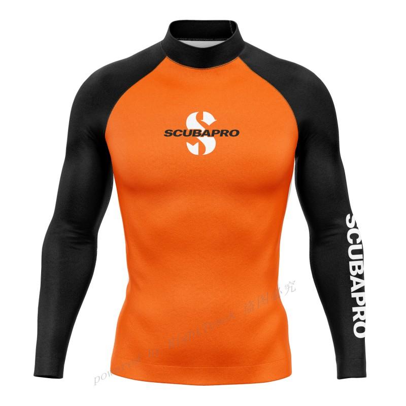 Mens Long Sleeve Rash Guard Quick Dry Compression Surfing Shirt Adult Swim Team Training Top