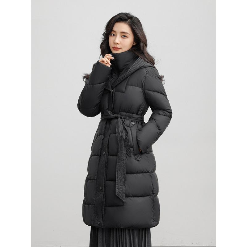 Women's Windproof Stand-up Collar Hooded Fluffy Warm Warm Cold Loose Medium-length Casual Sports Jacket High Quality Fabric Cotton Jacket Coat