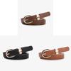 Minimalist Pu Leather Womens Fashion Belt With Gold Buckle For Casual Jeans Styling