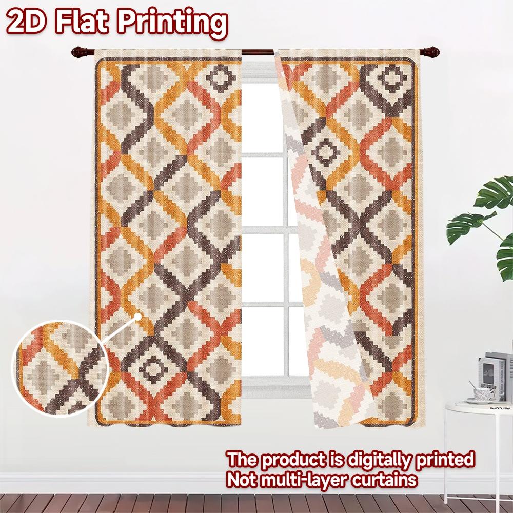 2D flat Photography Backdrop Photography Backdrop Geometric Linked Diamonds 100% Polyester Festive Holiday Perfect for