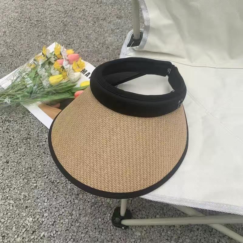 UV eaves empty top sun protection hat women's summer UV protection face cover sun hat men's cycling travel sun hat tide