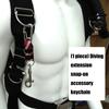 Scubas Diving Lanyard Clip with D Rings Universals Dives Flags AntiLost Strap for Water Sports fishing Gear Attachments