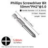 50mm Phillips Screwdriver Bit PH00/PH0/PH1/PH2 1/4” Hex Shank Magnetic S2 Steel Cross Head Screw Driver Bits Hand Power Tools