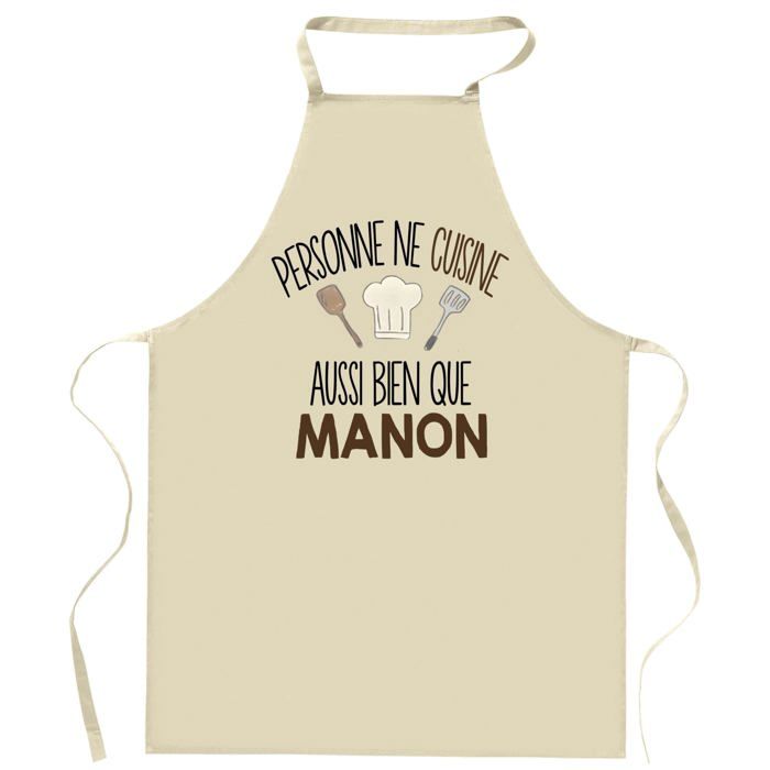 Tablier de cuisine - Planetee MANON - Impression bretonne - Coton épais - Liens ajustables